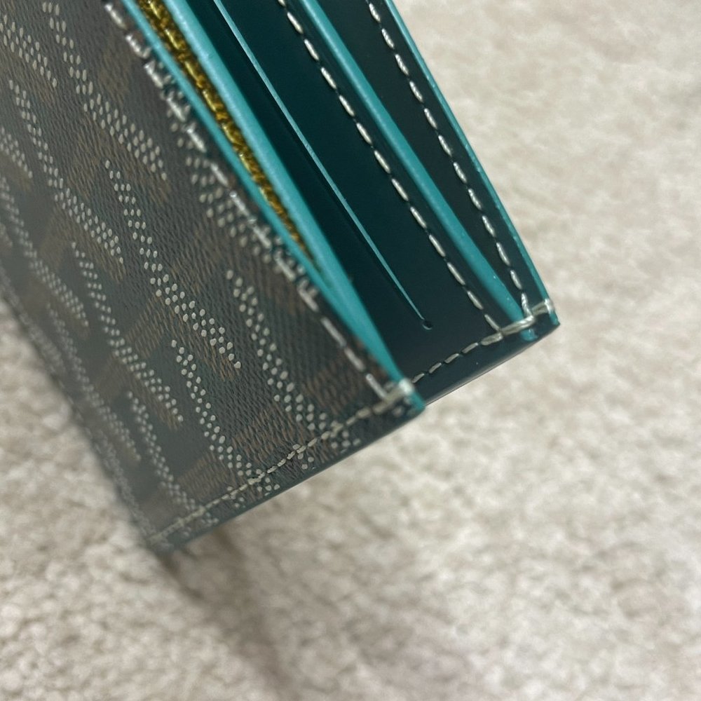 New Goyard Bi Fold Victoire Full Size Wallet - Coveted Green Canvas - Picture 7 of 14